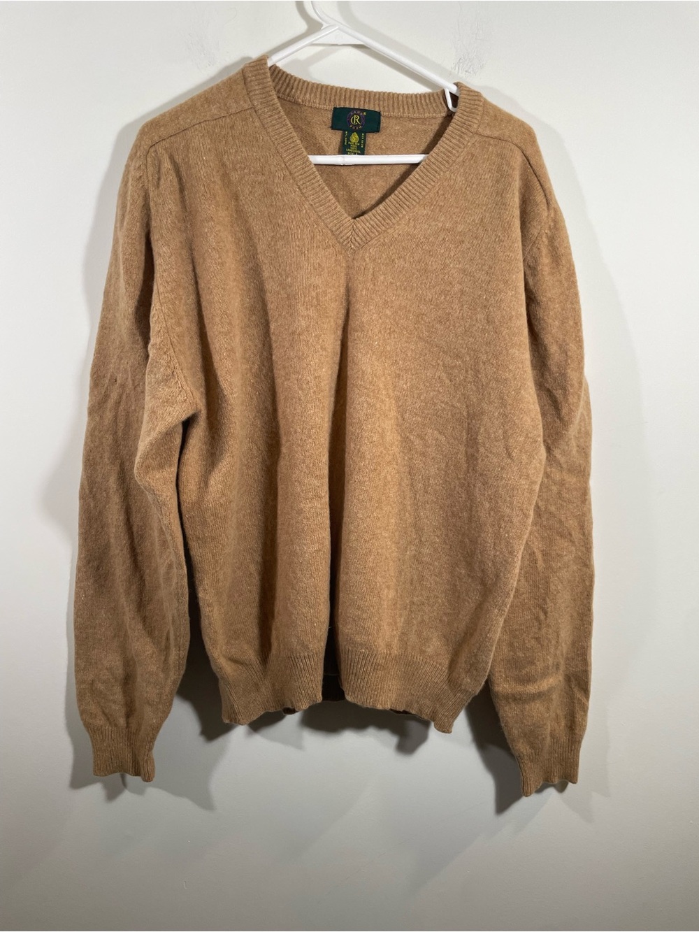 Vintage Club Room 100% lambswool sweater v-neck L